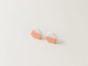 Two Tone Hexagon Studs