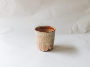 Faceted Fire Shino Tea Bowl