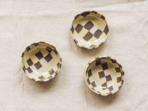 Yellow nerikomi bowl